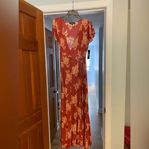 Lulus floral wrap maxi dress